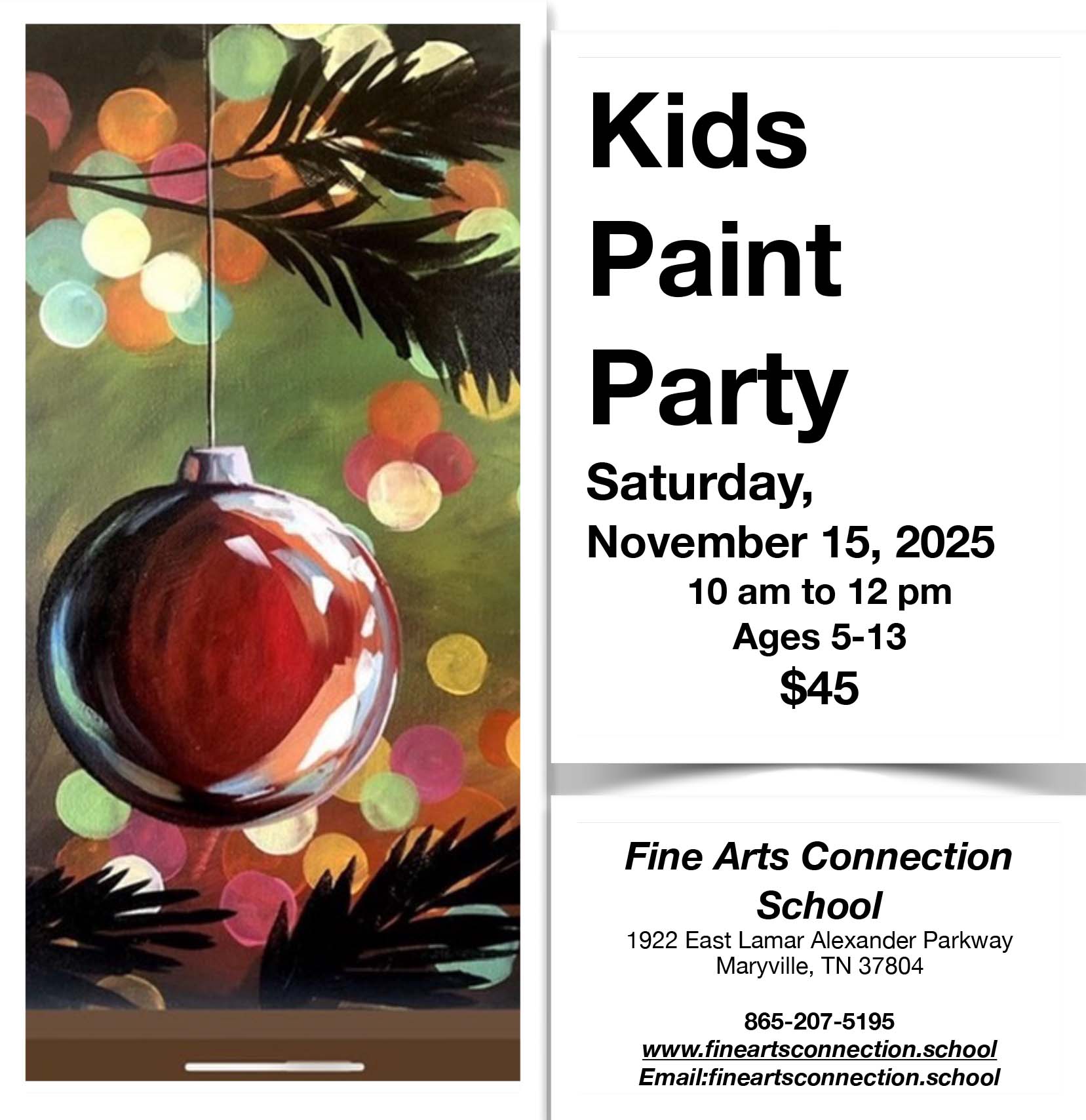 Kids Paint Party November 2025